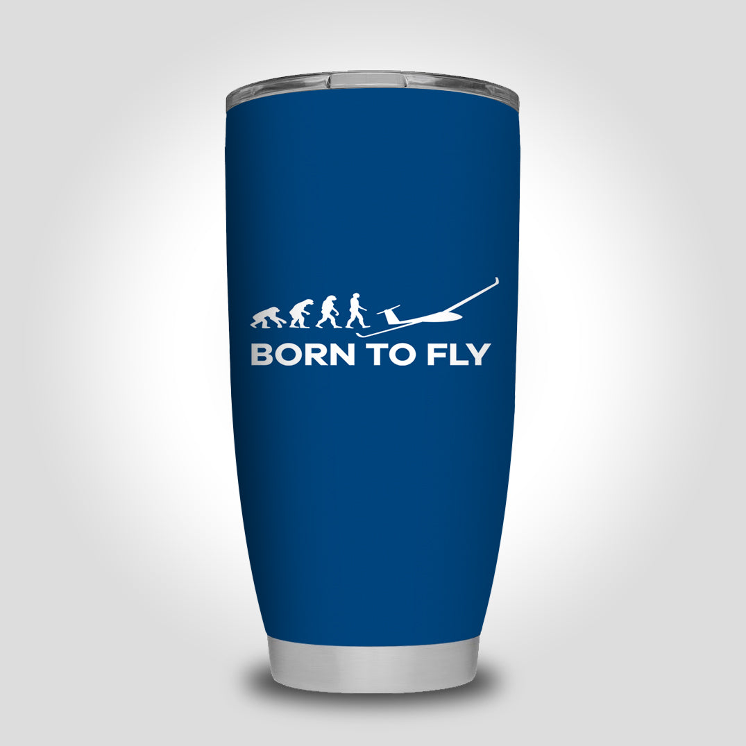 Born To Fly Glider Designed Tumbler Travel Mugs