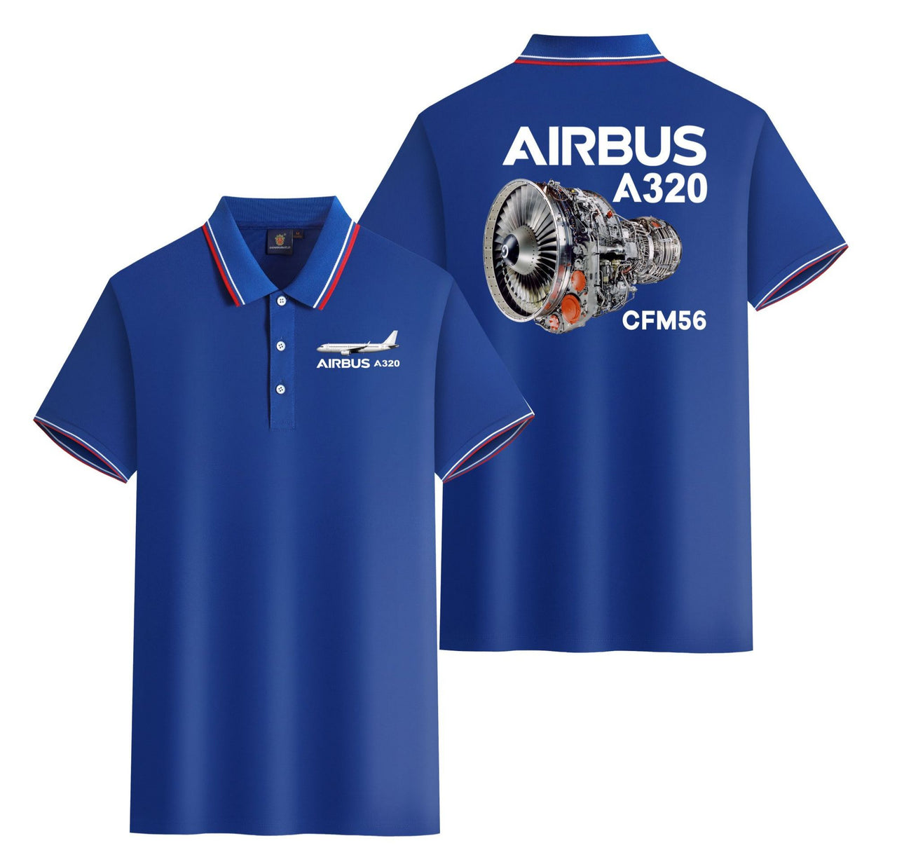 Airbus A320 & CFM56 Engine Designed Stylish Polo T-Shirts (Double-Side)