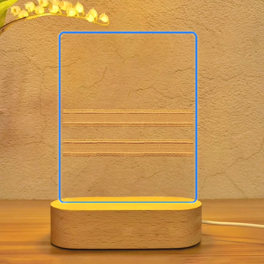 Pilot Epaulette 2 Lines Designed Night Lamp