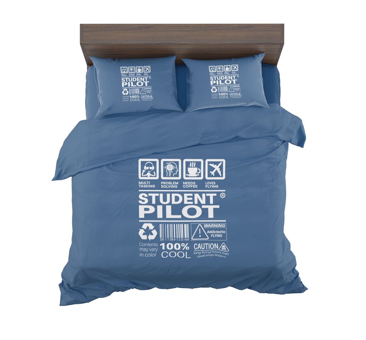 Student Pilot Label Designed Bedding Sets