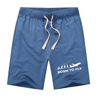 Thumbnail for Born To Fly Designed Cotton Shorts