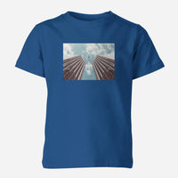 Thumbnail for Airplane Flying over Big Buildings Designed Children T-Shirts