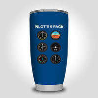 Thumbnail for Pilot's 6 Pack Designed Tumbler Travel Mugs