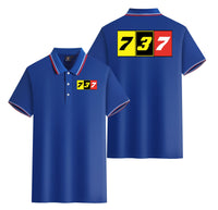 Thumbnail for Flat Colourful 737 Designed Stylish Polo T-Shirts (Double-Side)