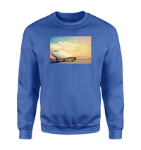 Thumbnail for Parked Aircraft During Sunset Designed Sweatshirts