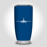 Thumbnail for McDonnell Douglas MD-11 Silhouette Plane Designed Tumbler Travel Mugs
