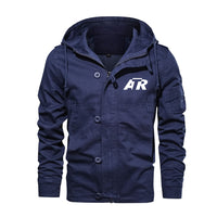 Thumbnail for ATR & Text Designed Cotton Jackets