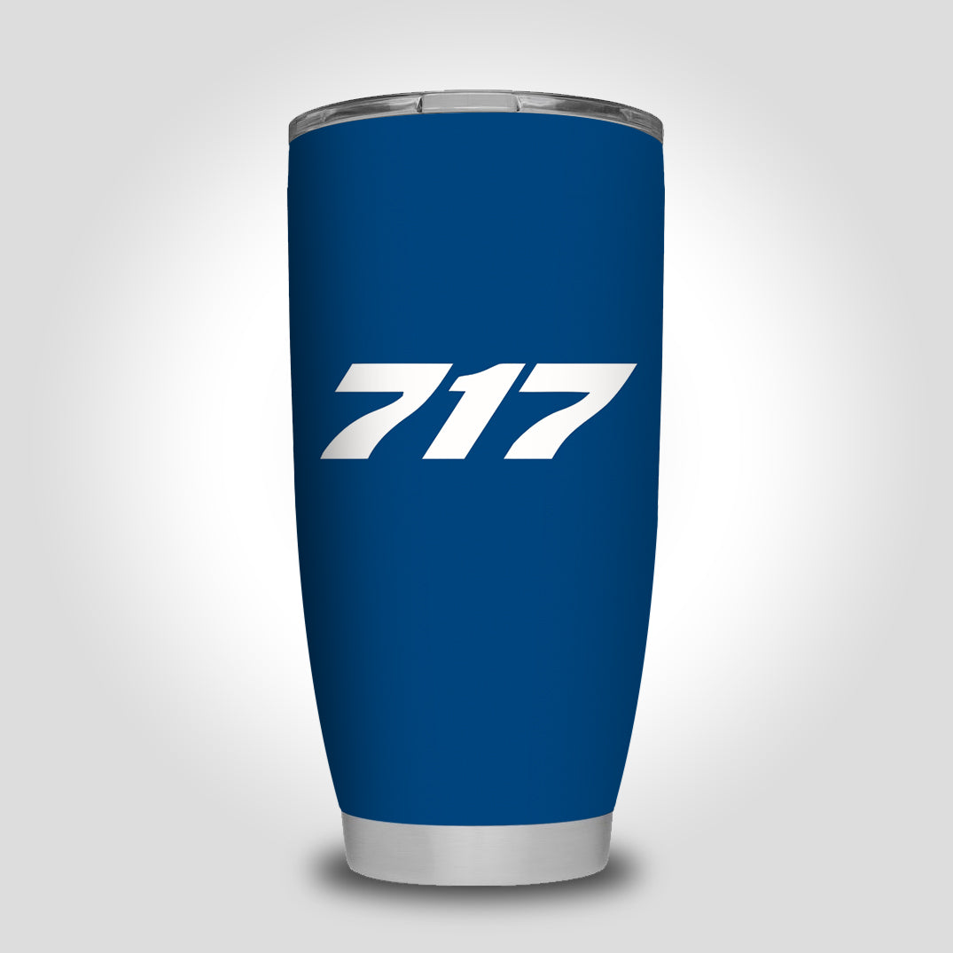 717 Flat Text Designed Tumbler Travel Mugs