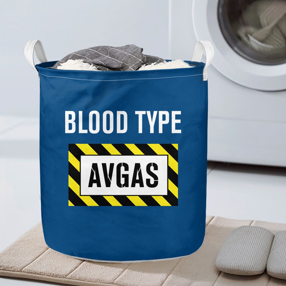Blood Type AVGAS Designed Laundry Baskets