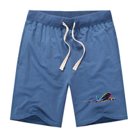 Thumbnail for Multicolor Airplane Designed Cotton Shorts
