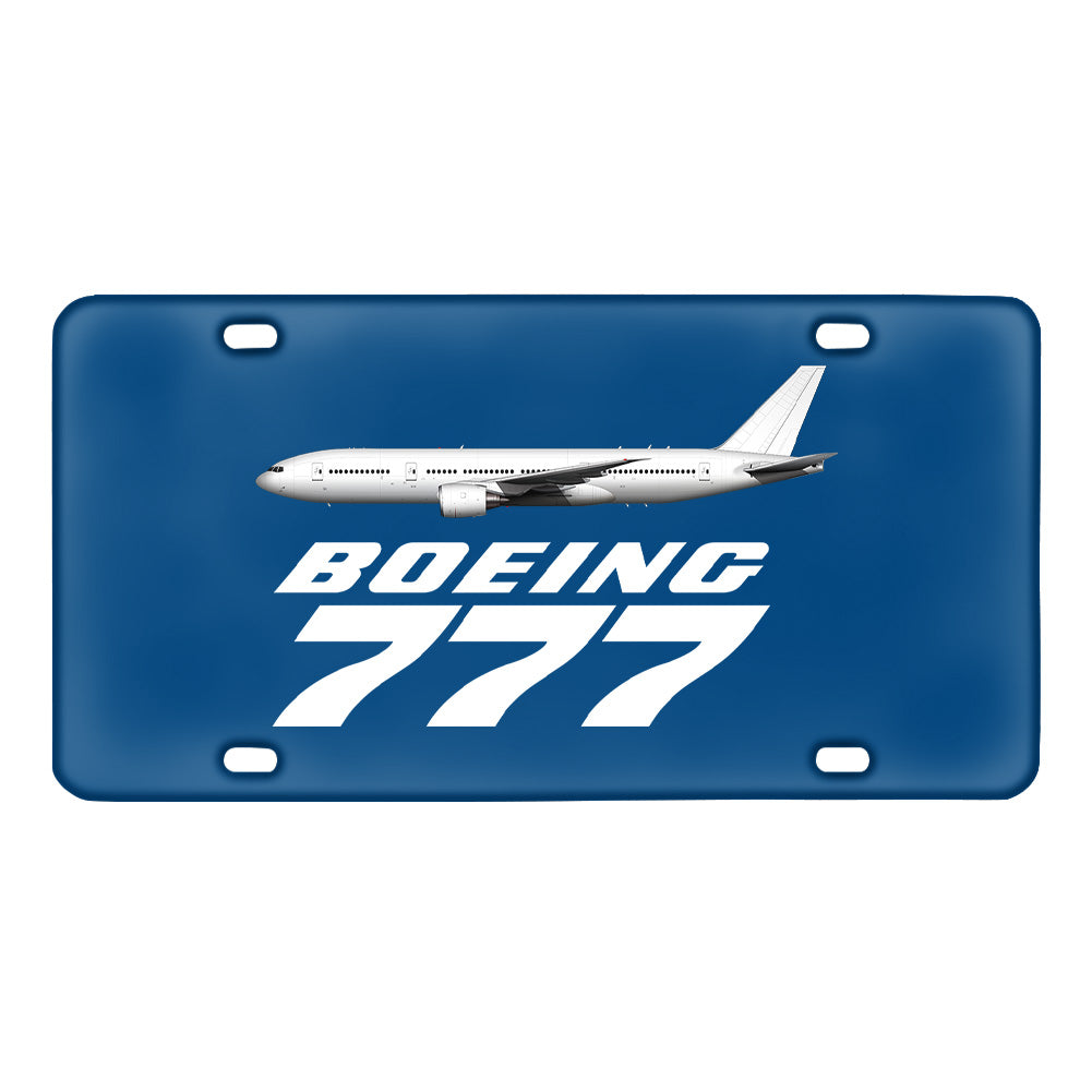 The Boeing 777 Designed Metal (License) Plates