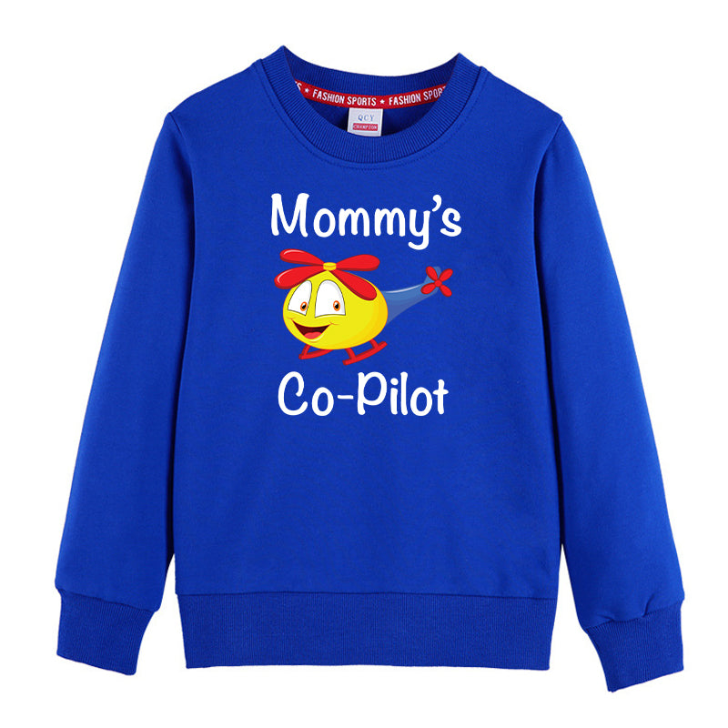 Mommy's Co-Pilot (Helicopter) Designed "CHILDREN" Sweatshirts
