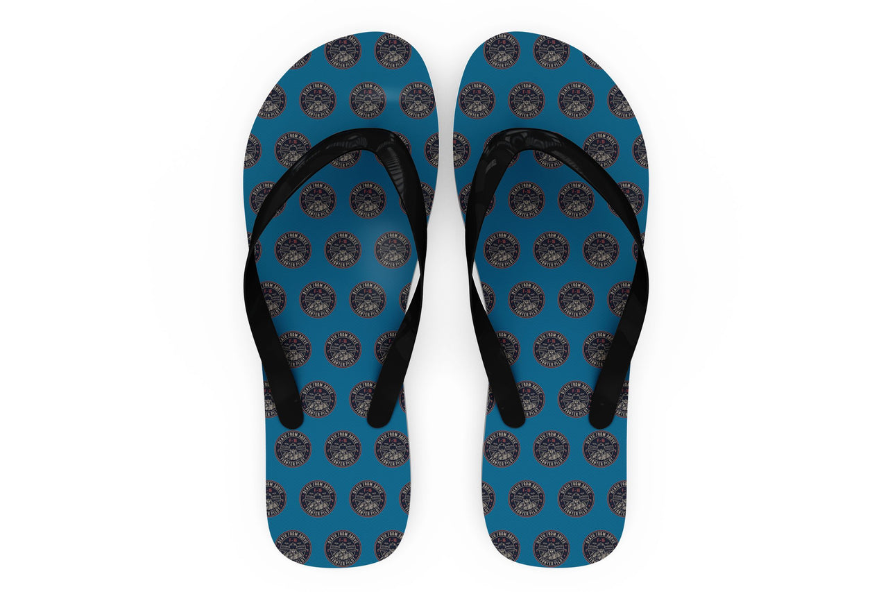 Fighter Jet 16 - Death From Above Designed Slippers (Flip Flops)