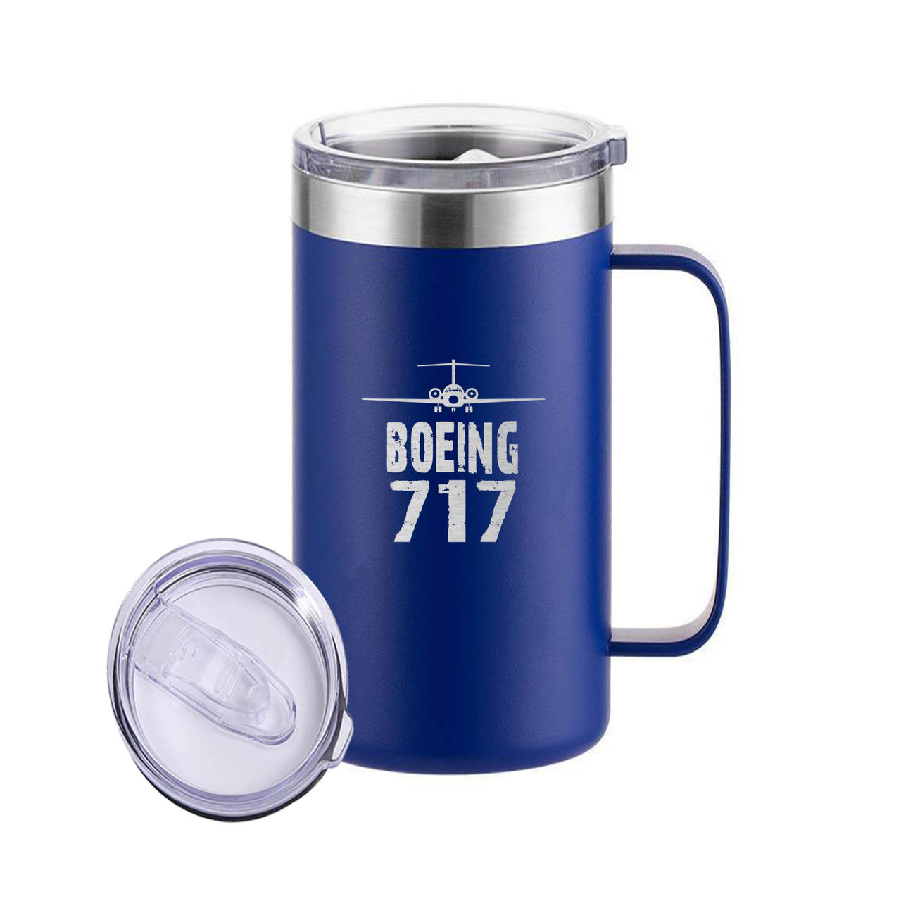 Boeing 717 & Plane Designed Stainless Steel Beer Mugs