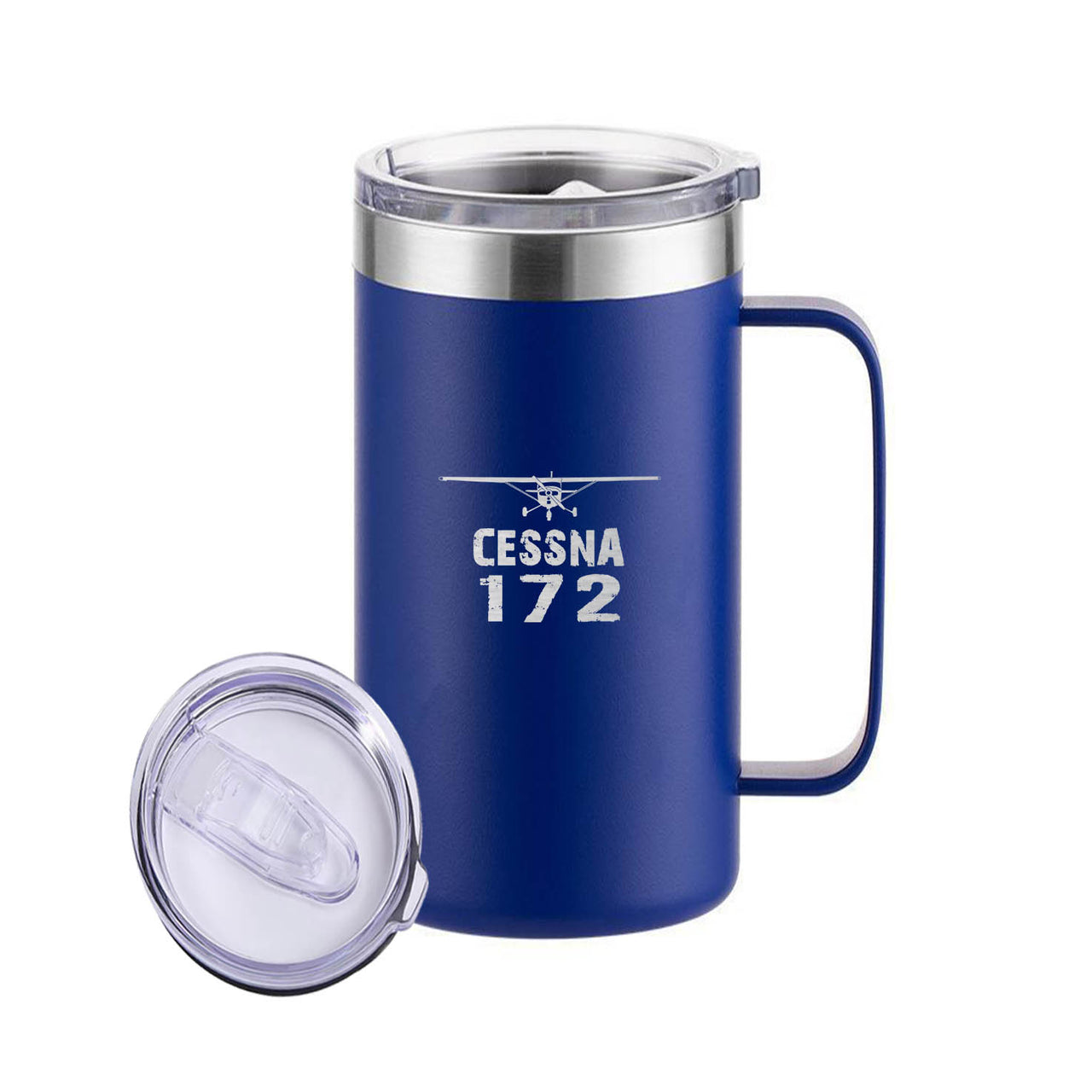 Cessna 172 & Plane Designed Stainless Steel Beer Mugs