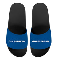 Thumbnail for Gulfstream & Text Designed Sport Slippers