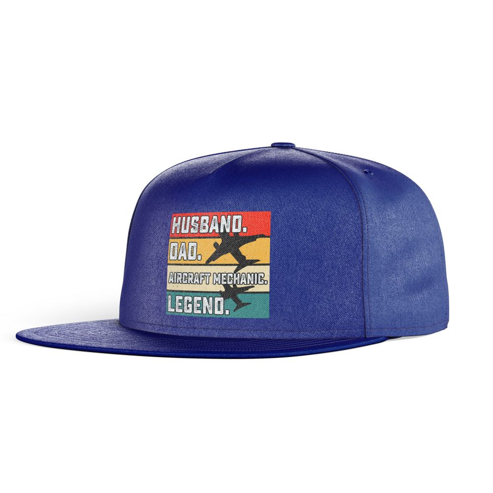 Husband & Dad & Aircraft Mechanic & Legend Designed Snapback Caps & Hats