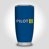 Thumbnail for Pilot & Stripes (3 Lines) Designed Tumbler Travel Mugs