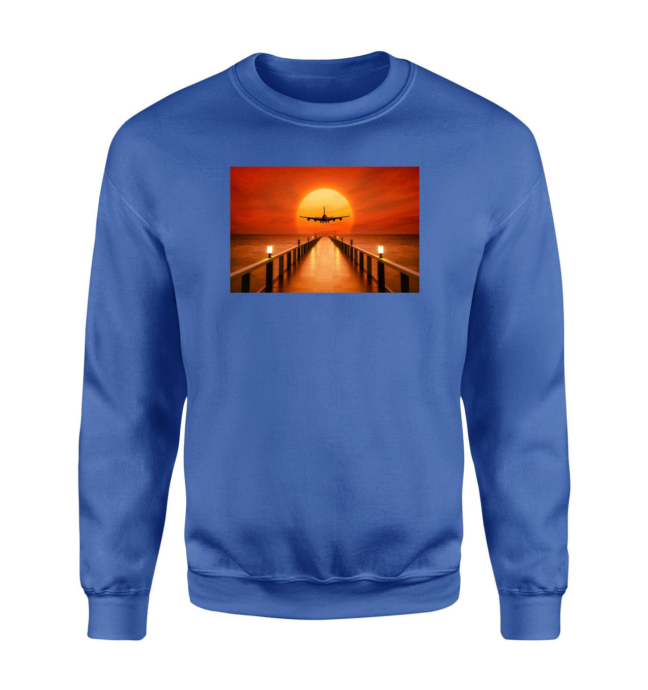 Airbus A380 Towards Sunset Designed Sweatshirts