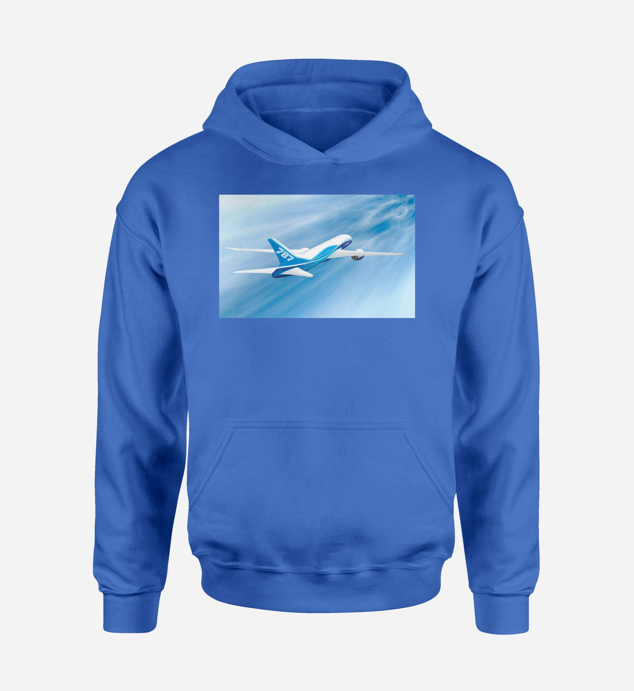 Beautiful Painting of Boeing 787 Dreamliner Designed Hoodies