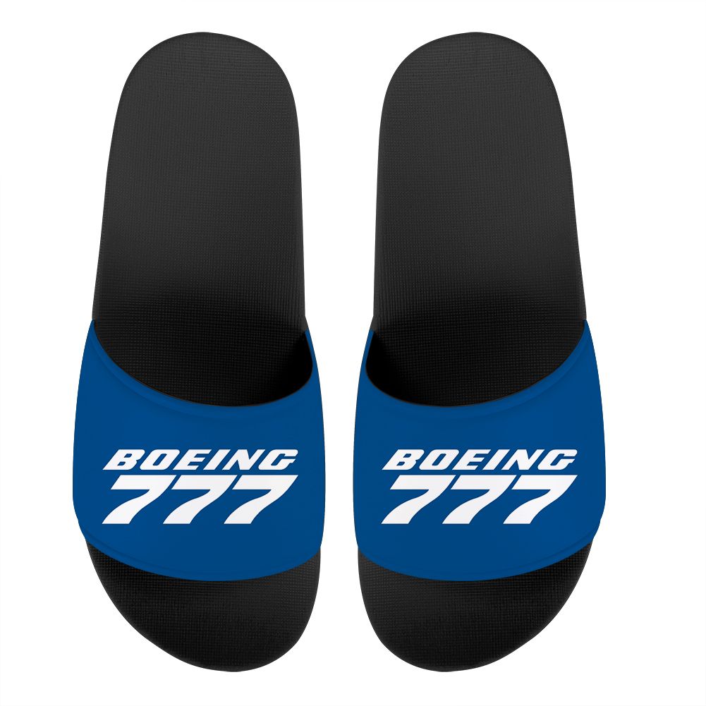 Boeing 777 & Text Designed Sport Slippers