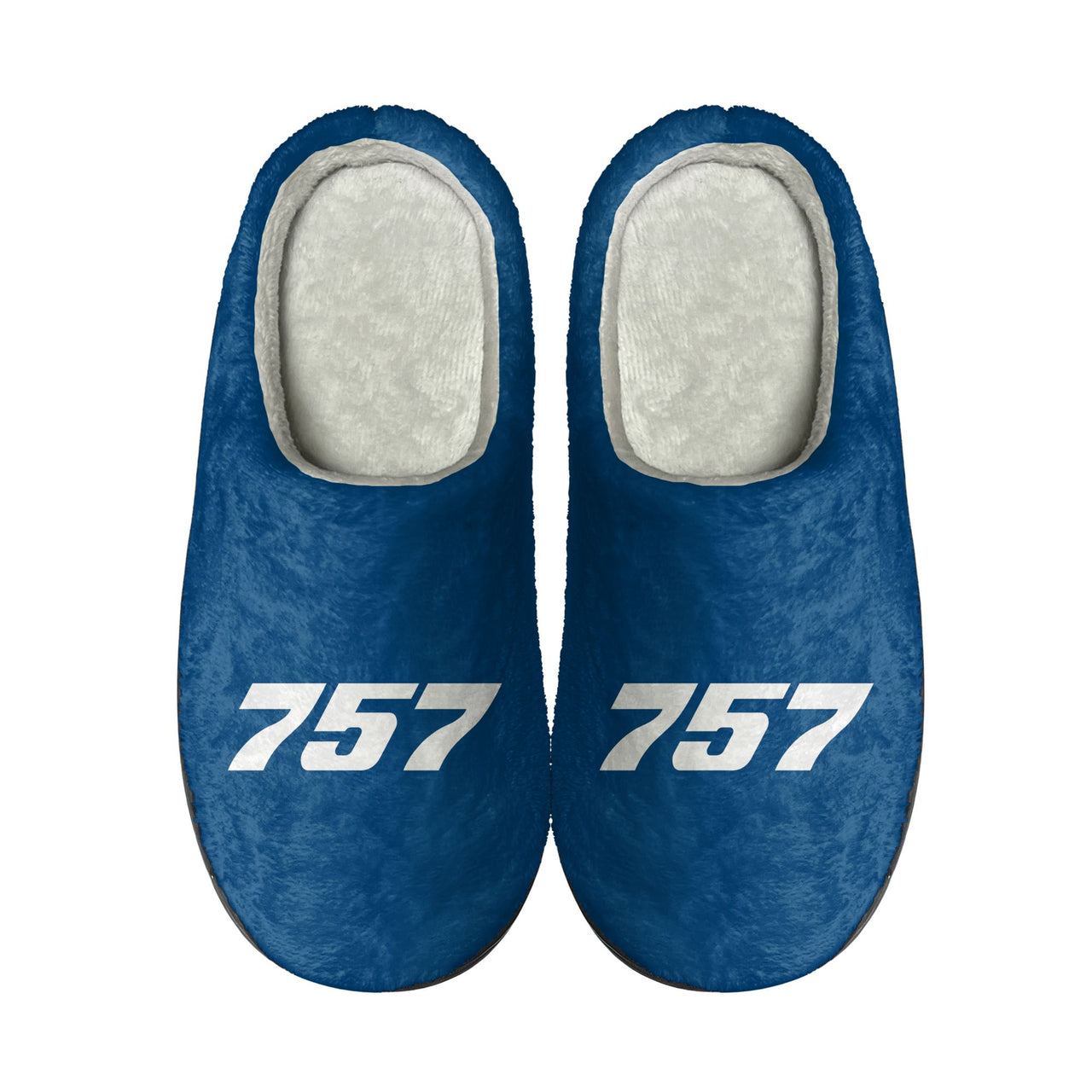 757 Flat Text Designed Cotton Slippers