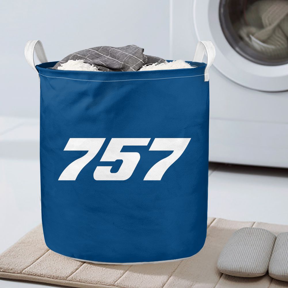 757 Flat Text Designed Laundry Baskets
