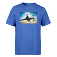 Thumbnail for Turning Right Fighter Jet 16 Designed T-Shirts