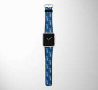 Thumbnail for The Embraer ERJ-190 Designed Leather Apple Watch Straps