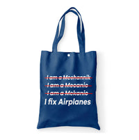 Thumbnail for I Fix Airplanes Designed Tote Bags