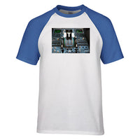 Thumbnail for Airbus A320 Cockpit Designed Raglan T-Shirts