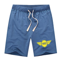 Thumbnail for Born To Fly & Badge Designed Cotton Shorts