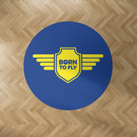 Thumbnail for Born To Fly & Badge Designed Carpet & Floor Mats (Round)