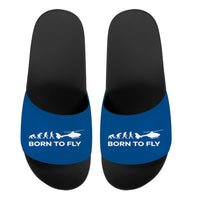 Thumbnail for Born To Fly Helicopter Designed Sport Slippers