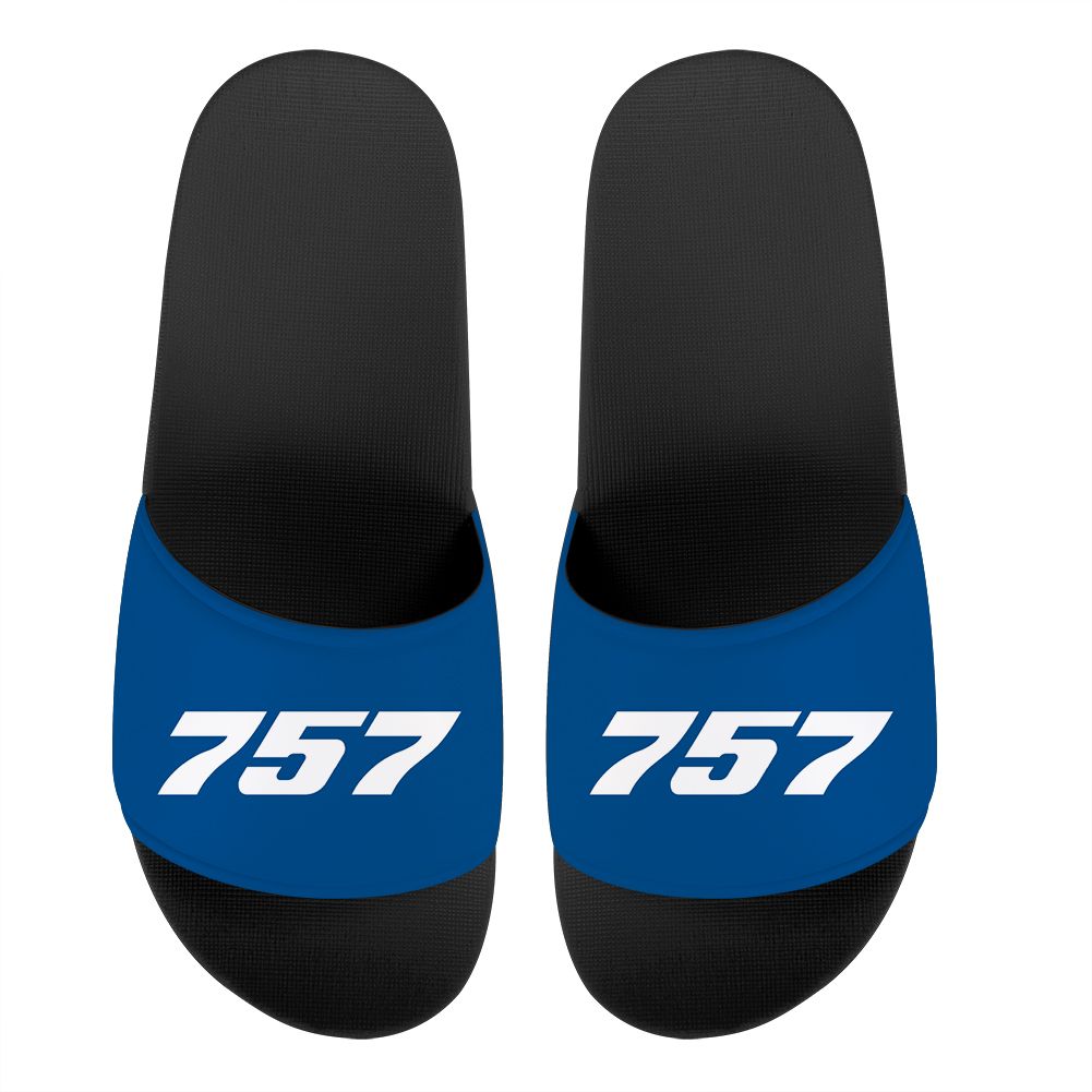757 Flat Text Designed Sport Slippers