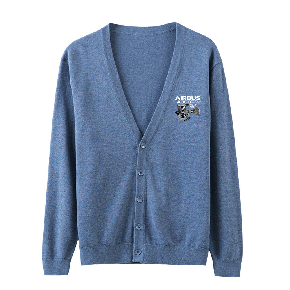 Airbus A350 & Trent Wxb Engine Designed Cardigan Sweaters