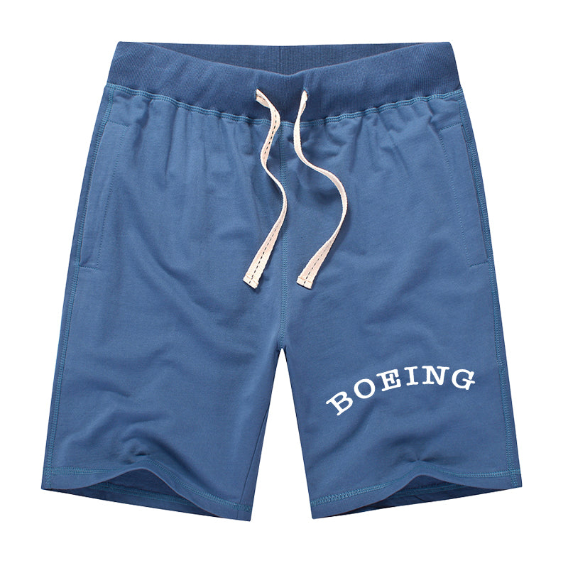 Special BOEING Text Designed Cotton Shorts