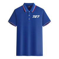 Thumbnail for 727 Flat Text Designed Stylish Polo T-Shirts
