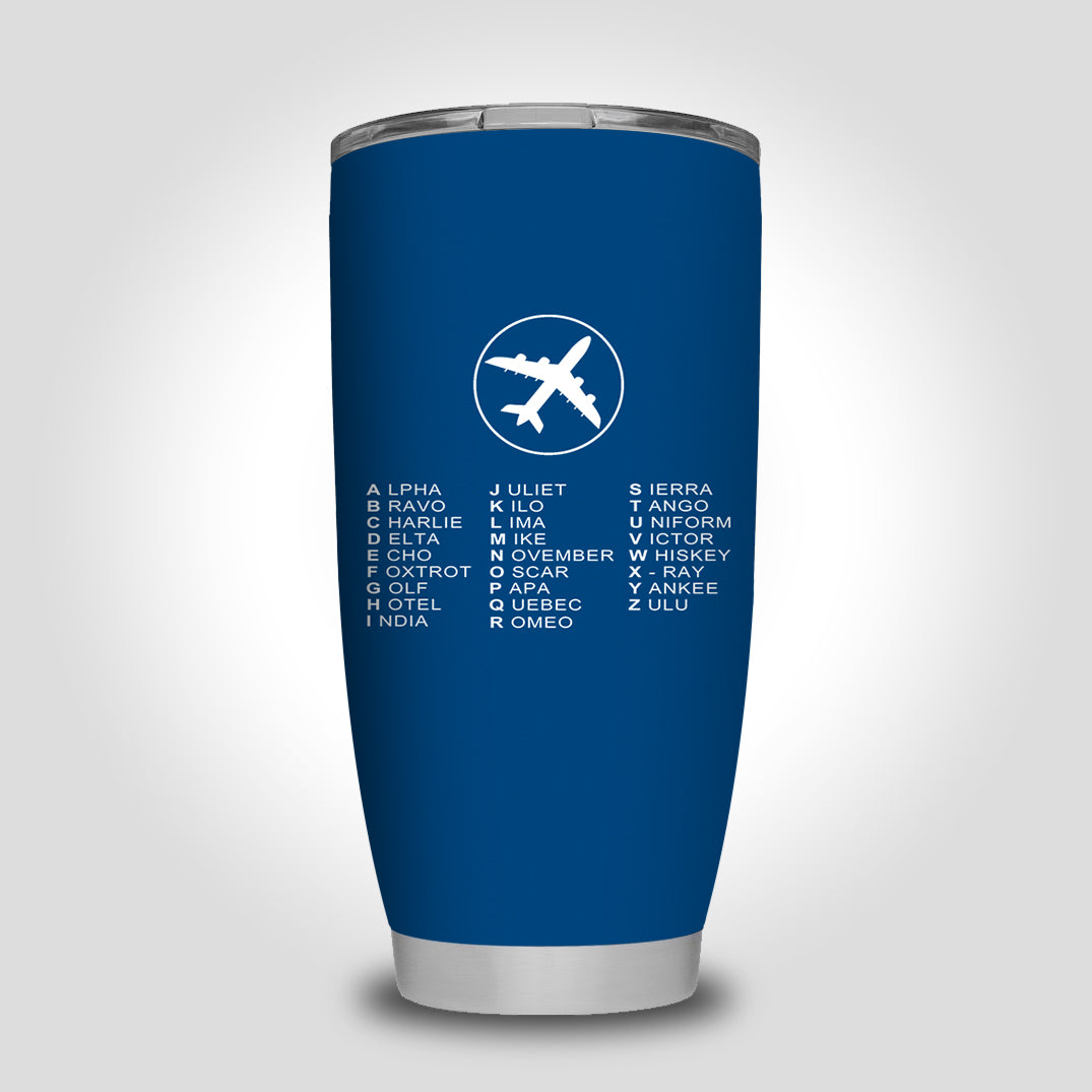 Aviation Alphabet 2 Designed Tumbler Travel Mugs