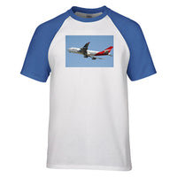 Thumbnail for Departing Qantas Boeing 747 Designed Raglan T-Shirts