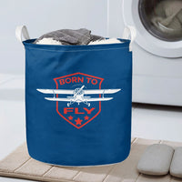 Thumbnail for Super Born To Fly Designed Laundry Baskets