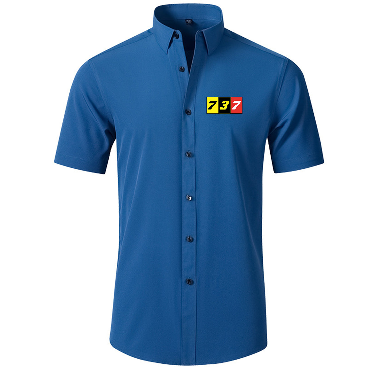 Flat Colourful 737 Designed Short Sleeve Shirts