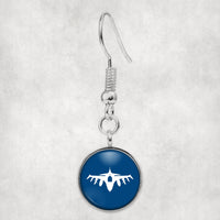 Thumbnail for Fighting Falcon F16 Silhouette Designed Earrings