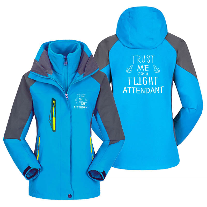 Trust Me I'm a Flight Attendant Designed Thick "WOMEN" Skiing Jackets