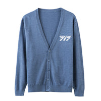 Thumbnail for Boeing 717 & Text Designed Cardigan Sweaters