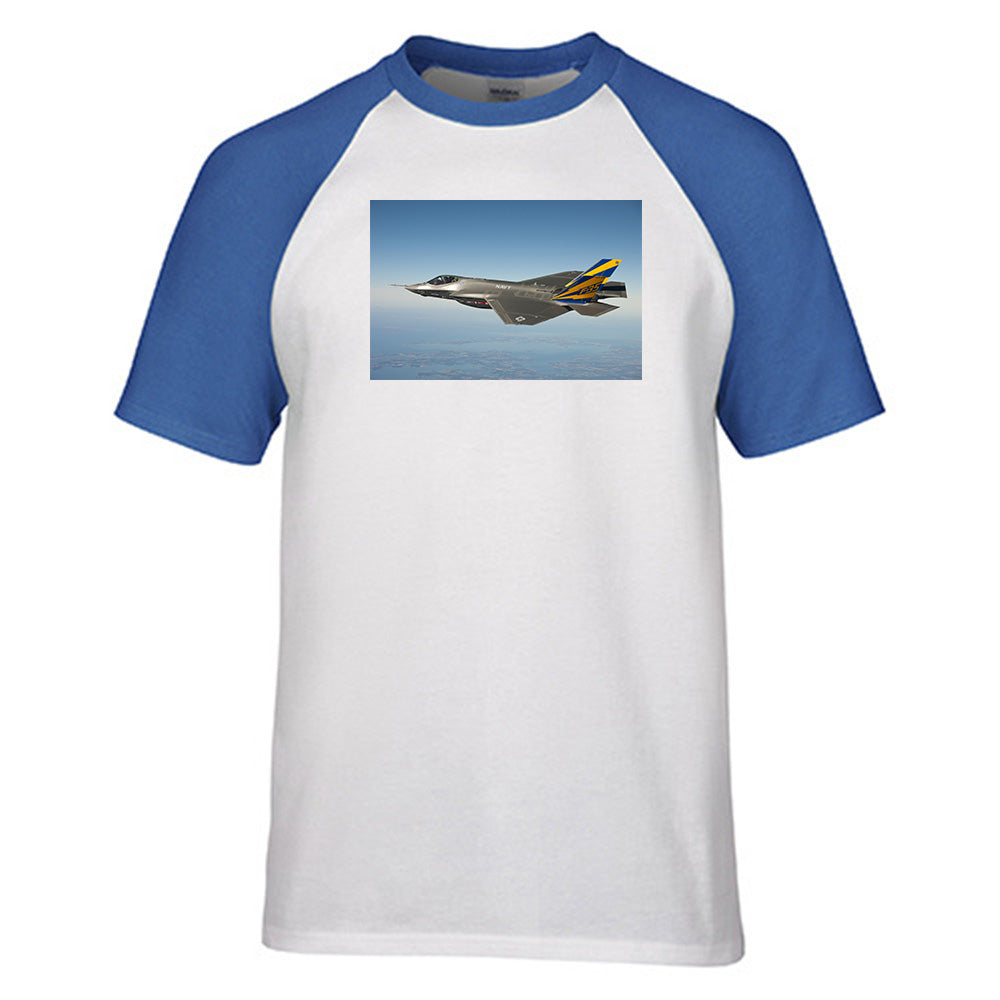 Cruising Fighting Falcon F35 Designed Raglan T-Shirts