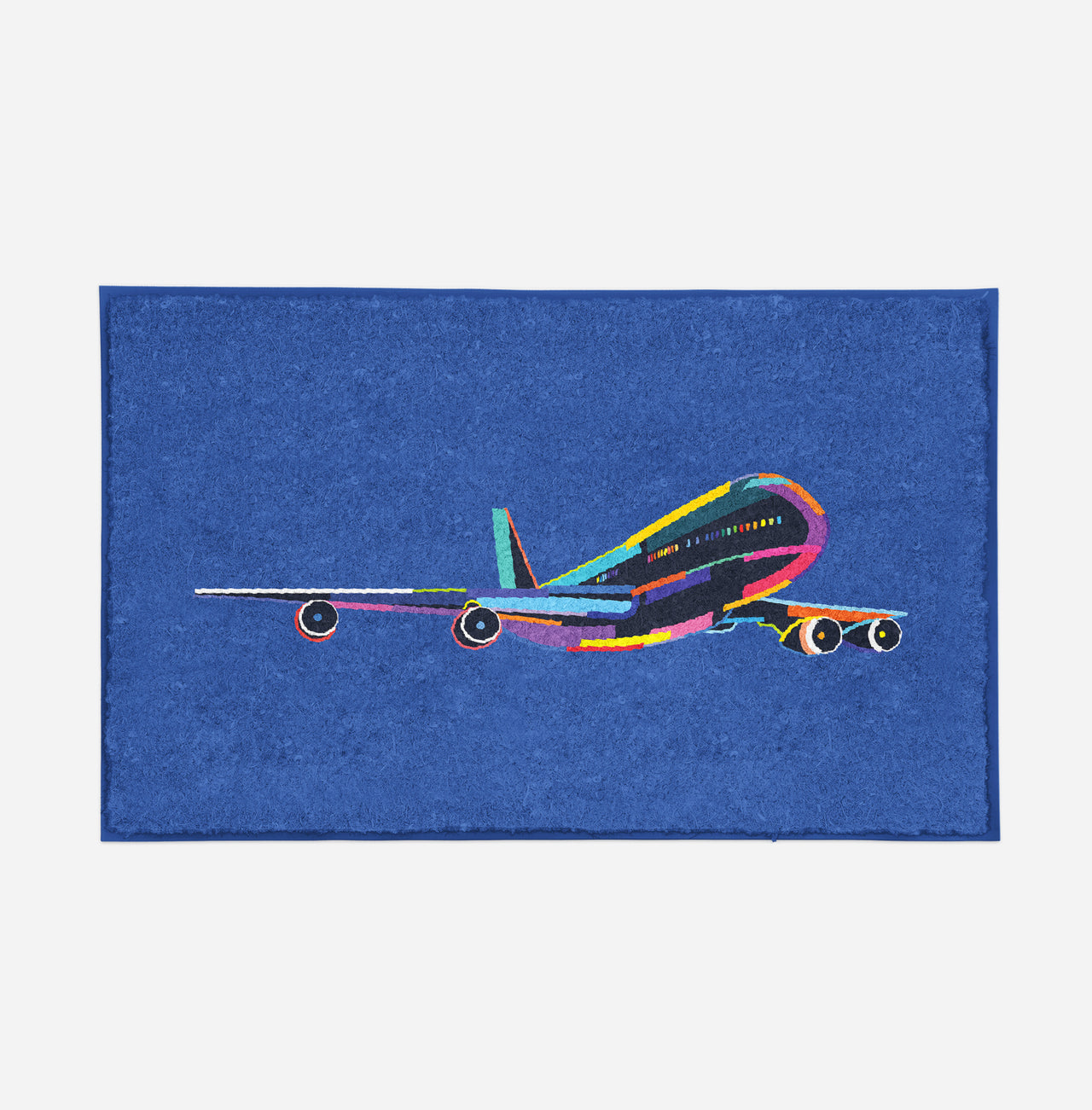 Multicolor Airplane Designed Door Mats
