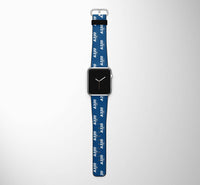 Thumbnail for Super Airbus A320 Designed Leather Apple Watch Straps