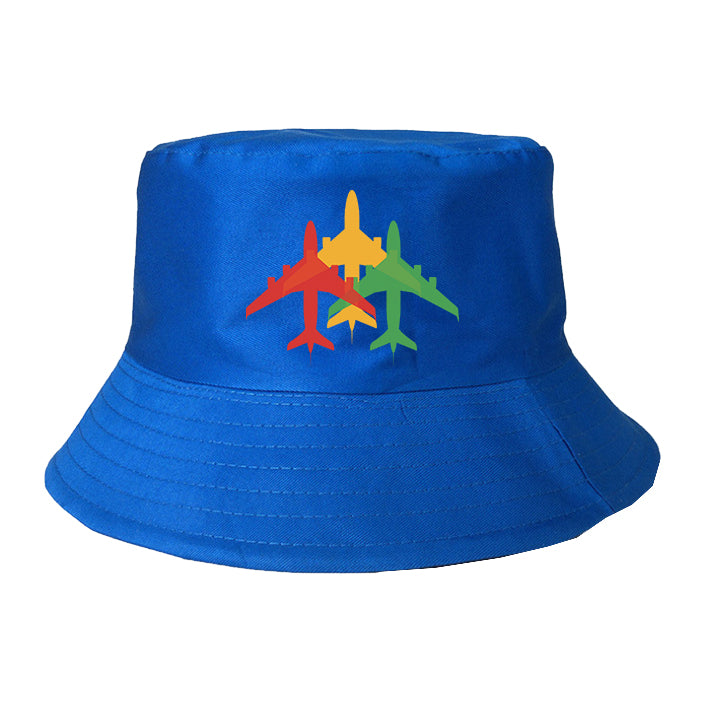 Colourful 3 Airplanes Designed Summer & Stylish Hats