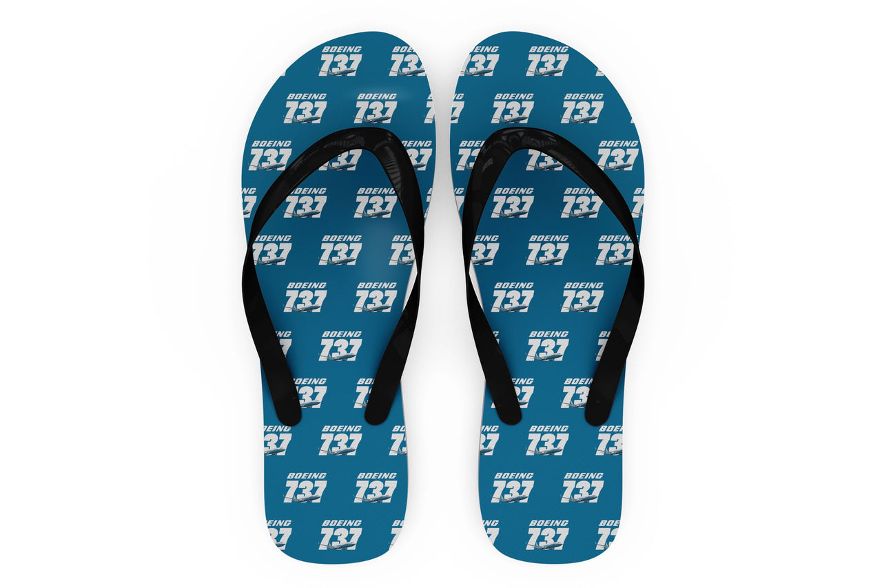 Super Boeing 737+Text Designed Slippers (Flip Flops)
